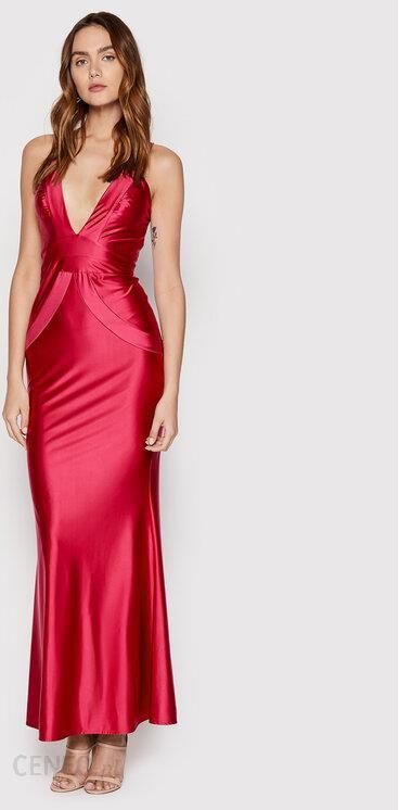 Babylon Sukienka wieczorowa P MF0515 Różowy Slim Fit