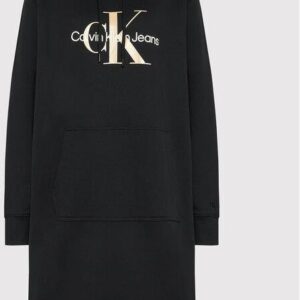 Calvin Klein Jeans Plus Sukienka dzianinowa J20J218884 Czarny Regular Fit