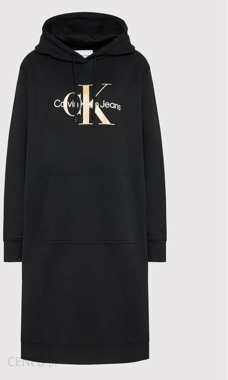 Calvin Klein Jeans Plus Sukienka dzianinowa J20J218884 Czarny Regular Fit