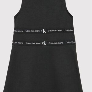Calvin Klein Jeans Sukienka codzienna Logo Tape Punto IG0IG01413 Czarny Slim Fit