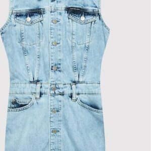 Calvin Klein Jeans Sukienka jeansowa IG0IG01422 Niebieski Regular Fit