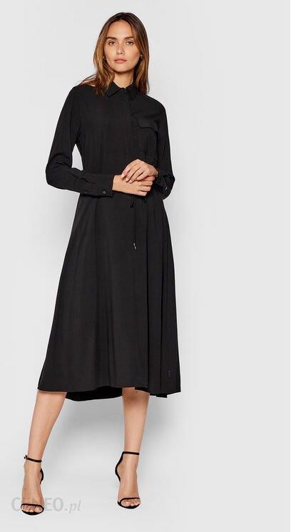 Calvin Klein Sukienka koszulowa Poplin K20K203103 Czarny Regular Fit