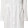 Cream Sukienka koszulowa z bawełny model ‘Muhana’ - Biały