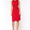 Czerwona elegancka sukienka bez rękawów - S200 (Kolor czerwony