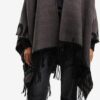 Desigual poncho dwustronne kolor czarny