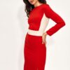 Dopasowana czerwona sukienka S207 Red