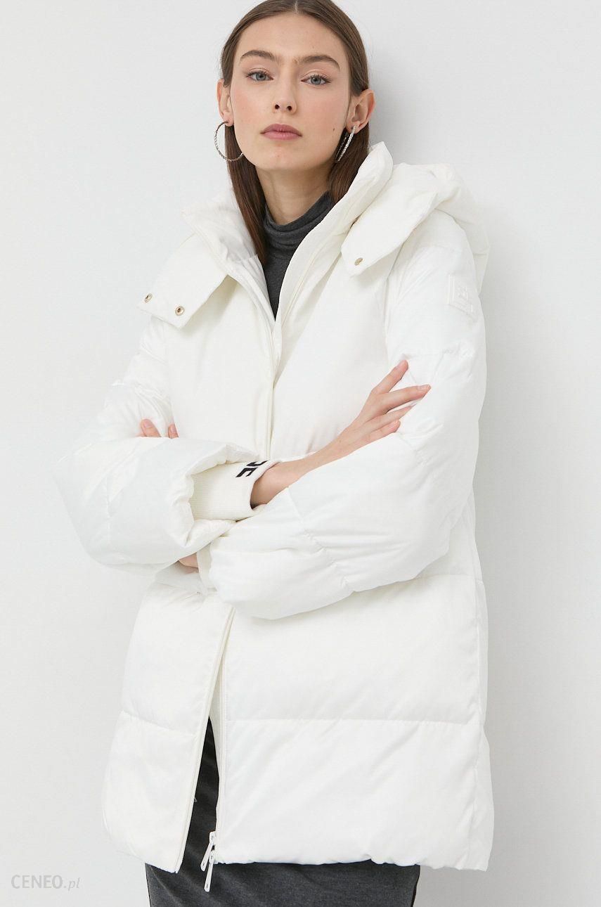 Elisabetta Franchi kurtka damska kolor biały zimowa
