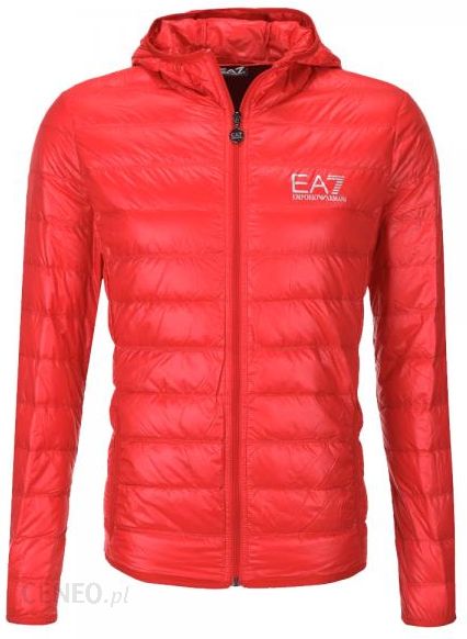 EMPORIO ARMANI EA7 włoska kurtka pikowna z kapturem RED 2022