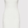 Glamorous Sukienka codzienna CK6629 Biały Slim Fit