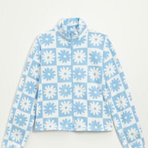 House - Polarowa bluza z motywami w stylu retro - Wielobarwny
