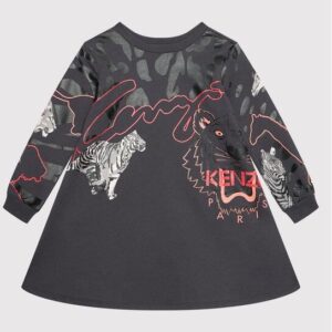Kenzo Kids Sukienka Codzienna K12056 Szary Regular Fit