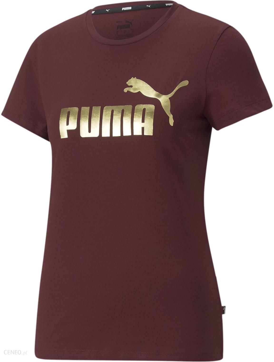Koszulka damska Puma ESS+ METALLIC LOGO bordowa 84830342