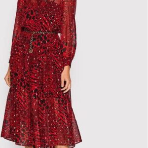 MICHAEL Michael Kors Sukienka koszulowa MU281425X1 Czerwony Regular Fit