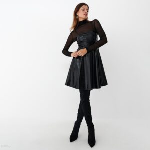 Mohito - Rozkloszowana sukienka mini - Czarny