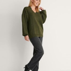 NA-KD Sweter w kolorze ciemnozielonym