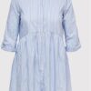 ONLY Carmakoma Sukienka koszulowa Carditta 15256933 Niebieski Regular Fit