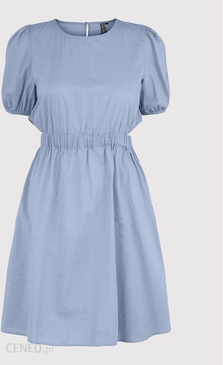 Pieces Sukienka letnia Schella 17126245 Niebieski Regular Fit