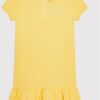 Polo Ralph Lauren Sukienka codzienna 312812021032 Żółty Regular Fit