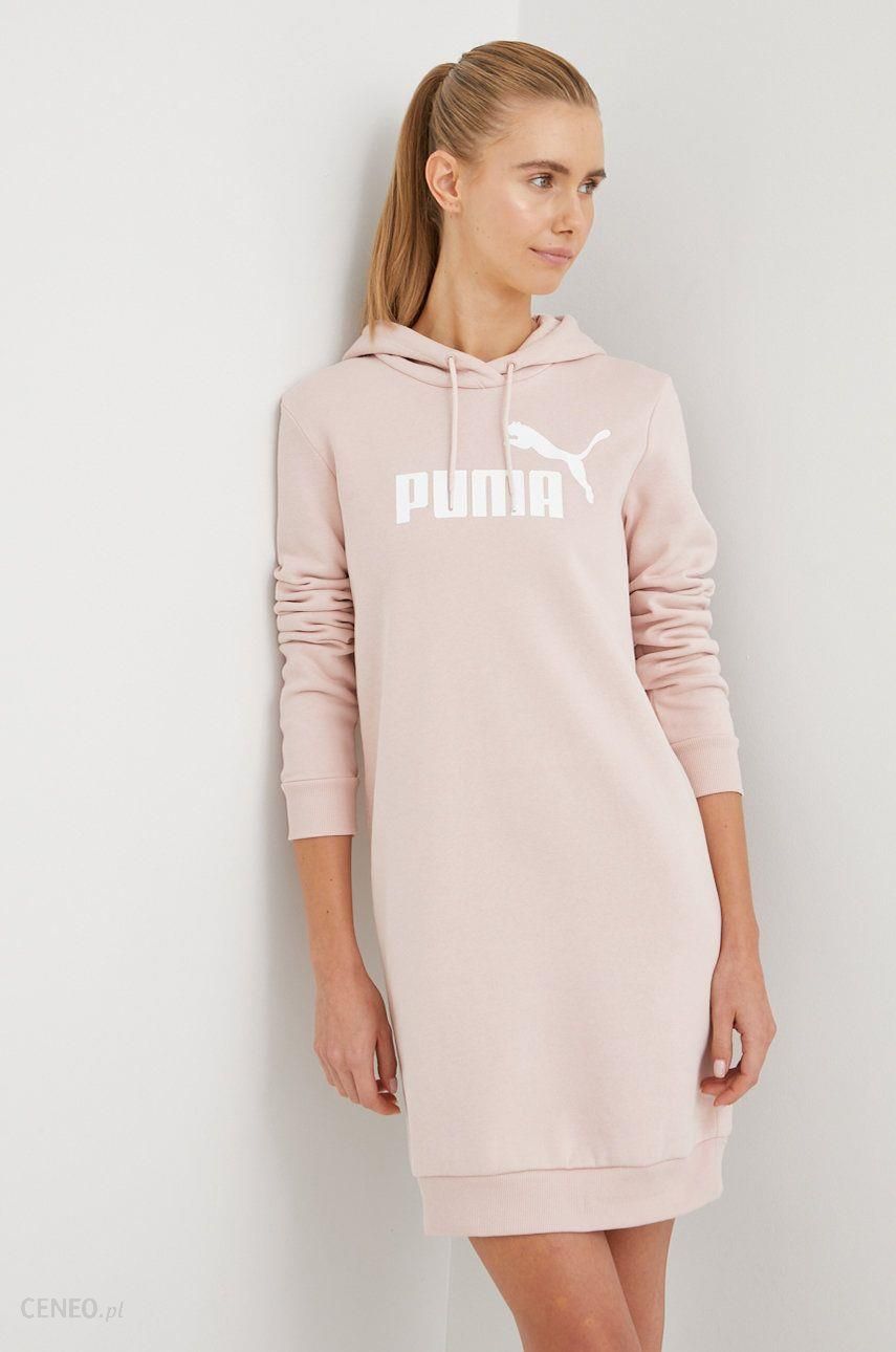 Puma sukienka kolor różowy mini prosta