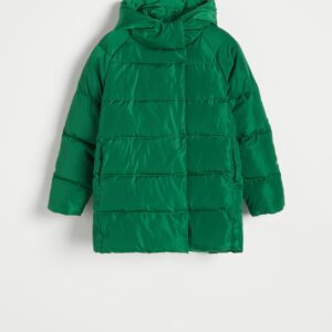 Reserved - Pikowana kurtka z ociepleniem z recyklingu - Zielony