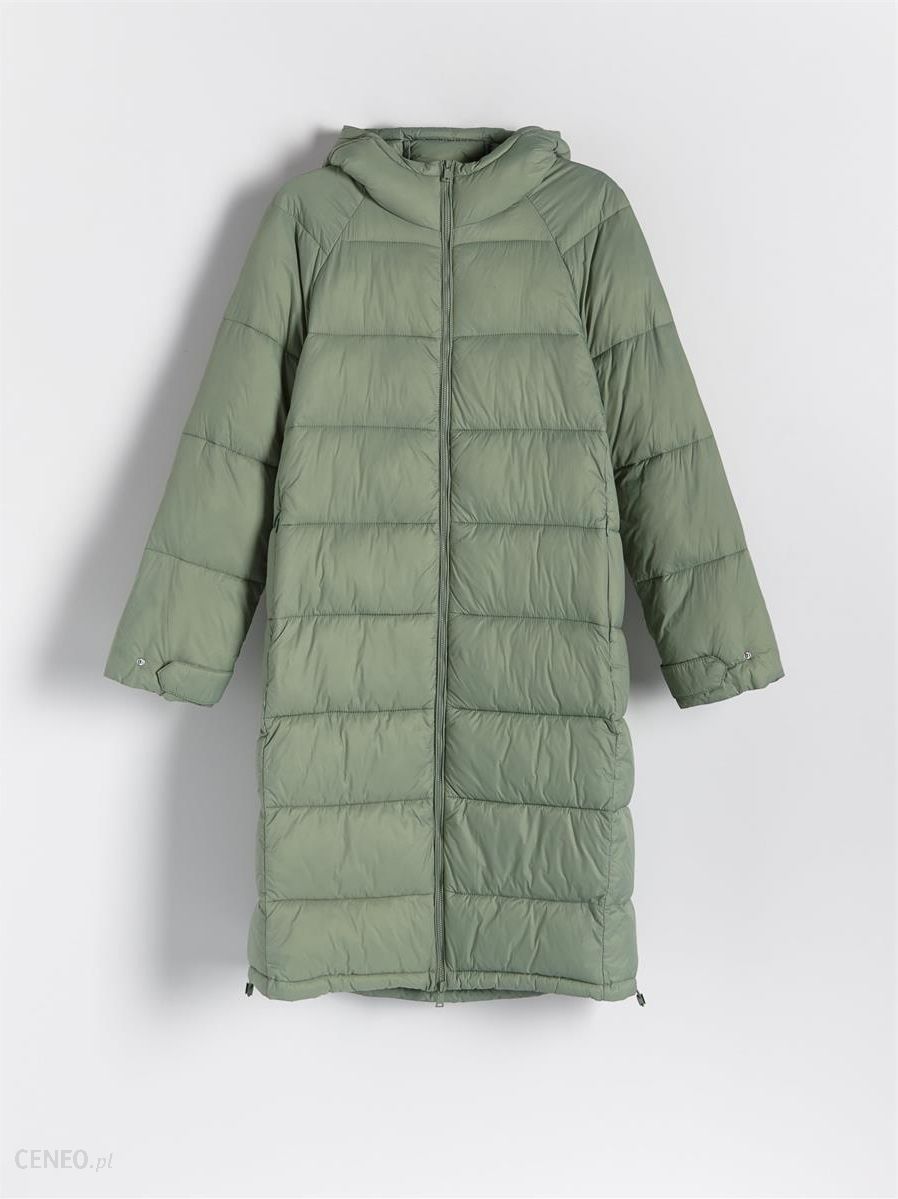 Reserved - Pikowany płaszcz - Zielony
