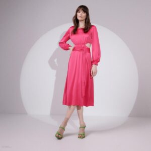 Reserved - Sukienka z wiskozą - Różowy