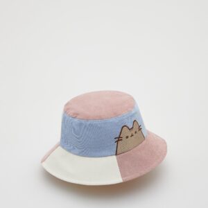 Reserved - Sztruksowy kapelusz Pusheen - Różowy