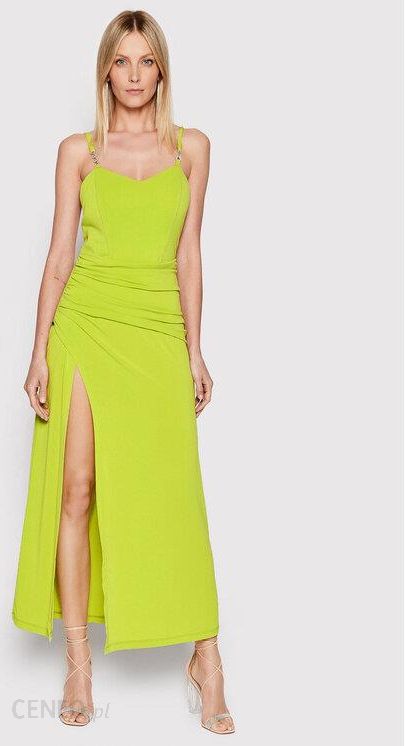 Rinascimento Sukienka koktajlowa CFC0107443003 Zielony Slim Fit