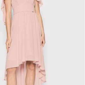 Rinascimento Sukienka koktajlowa CFC0107447003 Różowy Slim Fit