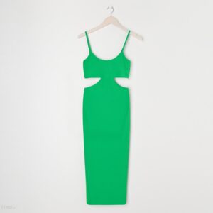 Sinsay - Sukienka midi na ramiączkach - Zielony