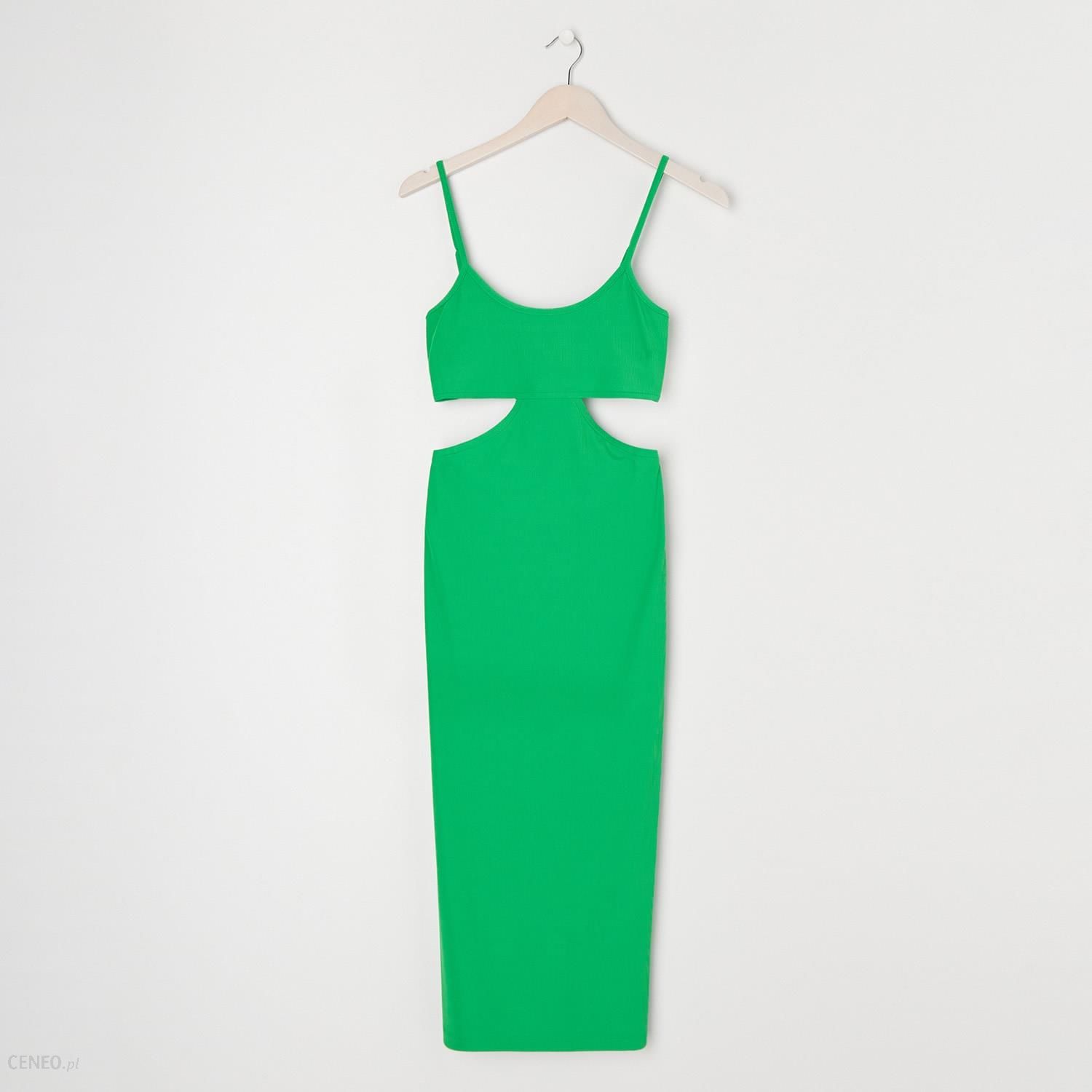 Sinsay - Sukienka midi na ramiączkach - Zielony