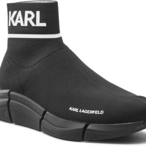 Sneakersy KARL LAGERFELD - KL53230 Black Knit Textile/Mono