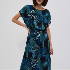 Sukienka maxi z tropikalnym nadrukiem