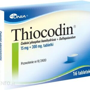 Thiocodin 15 mg + 300 mg 16 tabl