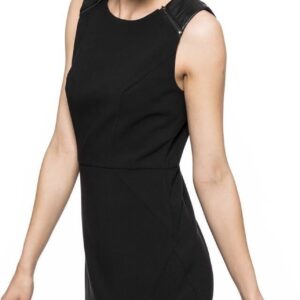 TOM TAILOR ETUI DRESS WITH LEATHER PATCH