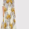 Tory Burch Sukienka letnia Printed 83310 Beżowy Relaxed Fit