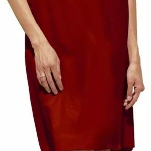 Trapezowa sukienka z wycięciem na plecach (Czerwony