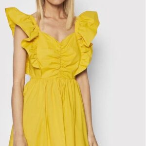 TWINSET Sukienka letnia 221TT2061 Żółty Regular Fit